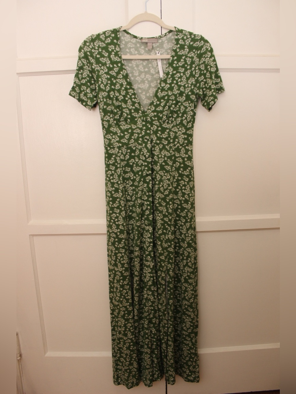 ASOS Green and White Floral Maxi Dress